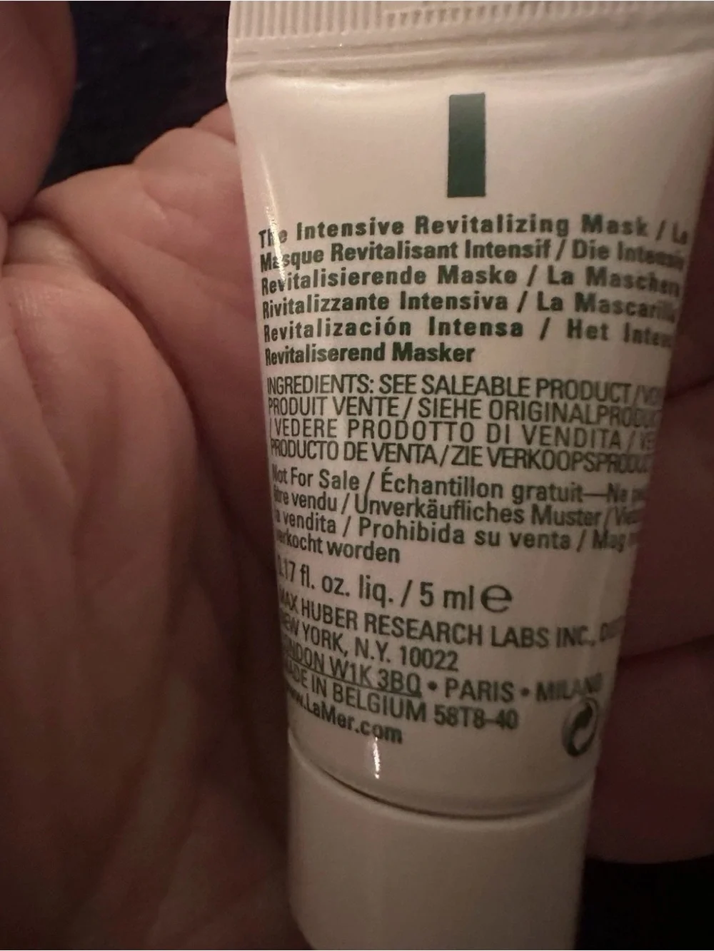 Set Of 4 La Mer The Intensive Revitalizing Mask - Sample Size .17 OZ.